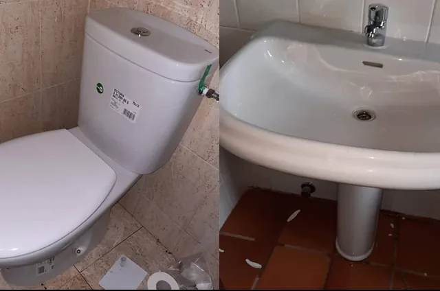 Inodoro y lavabo